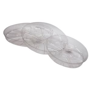 SAUCER 6" CLEAR PLASTIC (50)