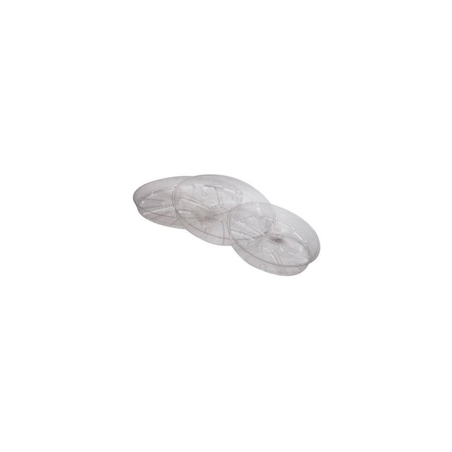 SAUCER 8" CLEAR PLASTIC (50)