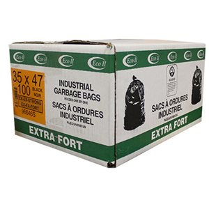 BAGS EXTRA STRONG BLACK 35'' X 47'' 1.65 MIL. (100)
