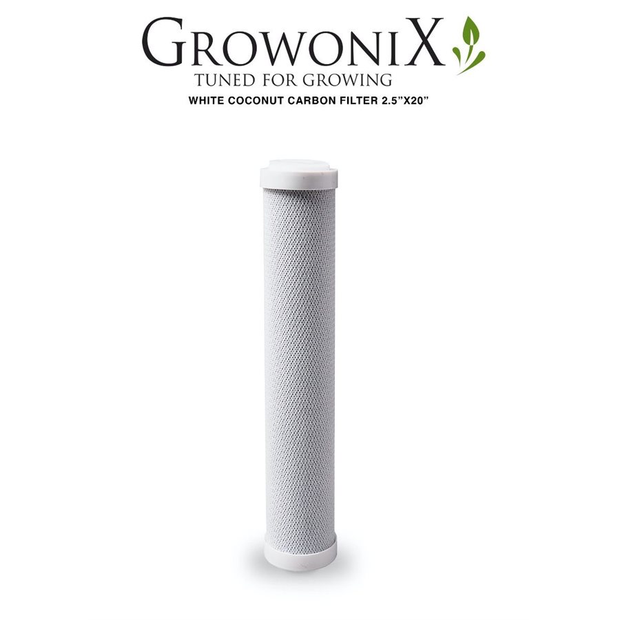 GROWONIX 2.5'' X 20'' WHITE COCO REPLACEMENT CARBON FILTER