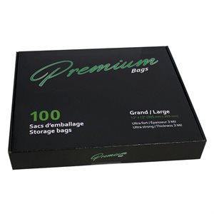 PREMIUM BAGS LARGE GLISSIÈRE DOUBLE 30cmX30cm (100)